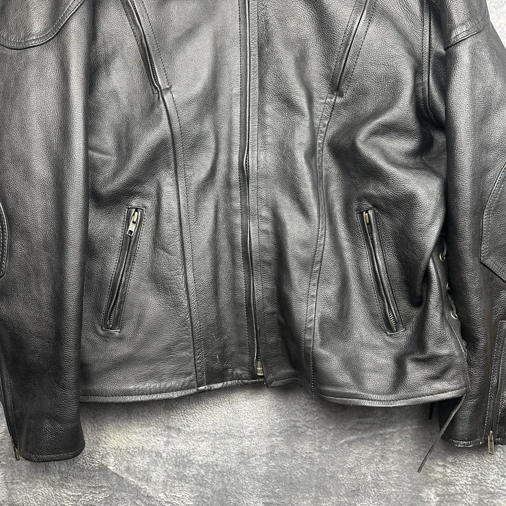 American Iron Horse Provisioners Motorcycle Jacket Men's Size 46 Black Leather